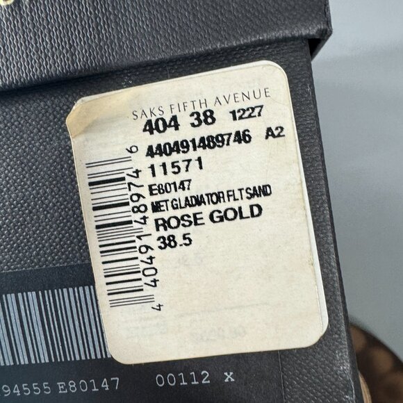 Giuseppe Zanotti Leather Gladiator Sandals in Rose Gold, Size 38.5 - Picture 15 of 16